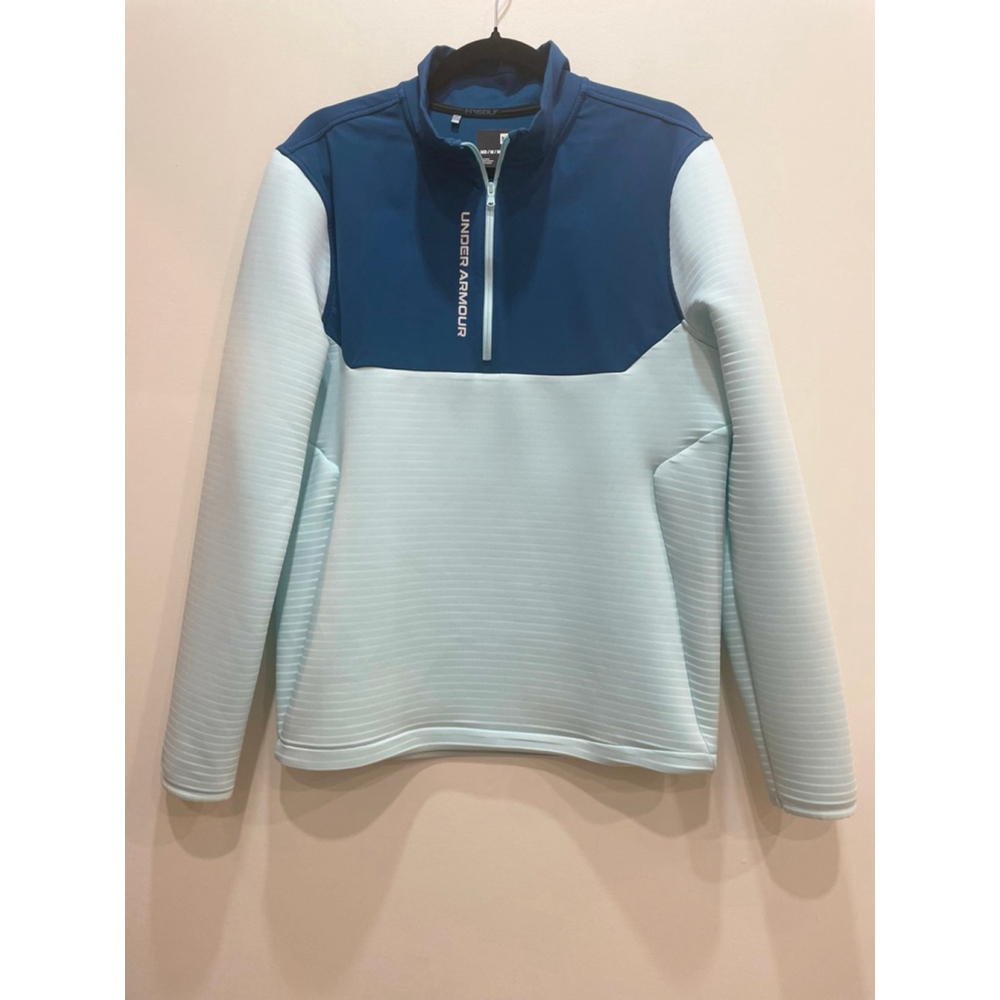 Under Armour Storm Evolution Daytona Golf 1/4 Zip Up Sweater M Blue Pullover
